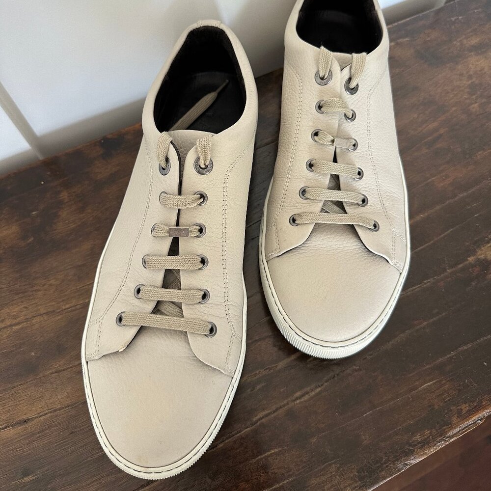 Lanvin DBB1 Men's US Size 10, EU Size 43, Cream Sneaker